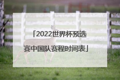 2022世界杯预选赛中国队赛程时间表